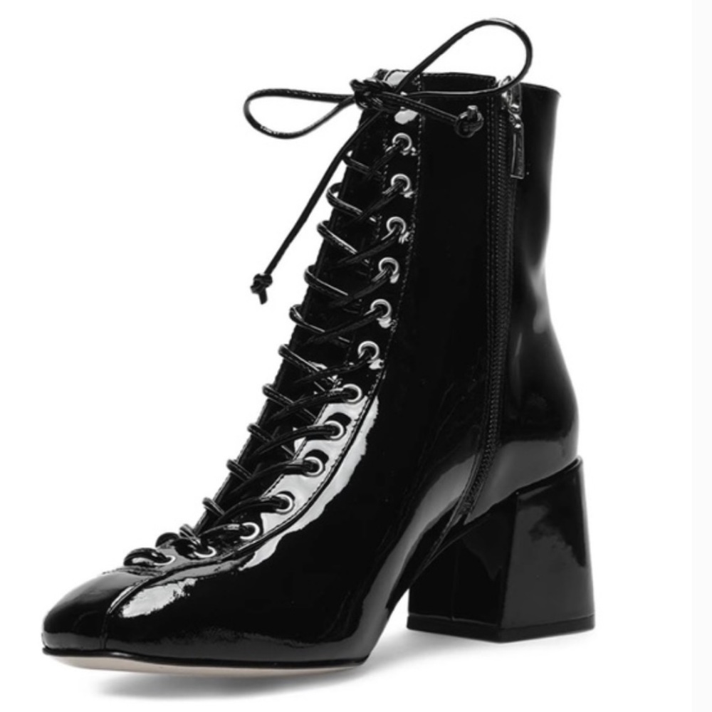 SCHUTZ Kika patent leather booties